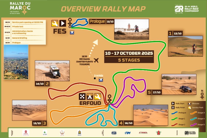 2025 Rallye du Maroc route (updated June&nbsp;20)