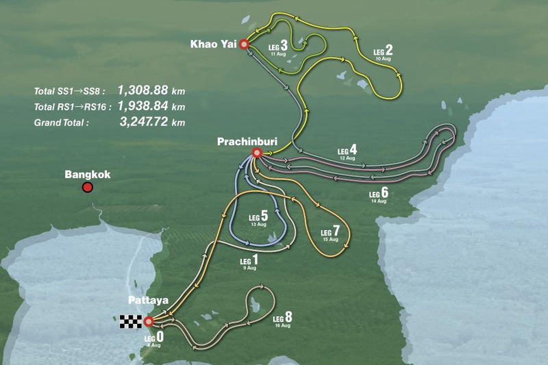 2025 Asia Cross Country Rally route (updated July&nbsp;26)