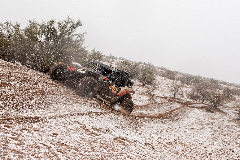Kevin Benavides battles snow, mechanical issues in 4-wheel debut