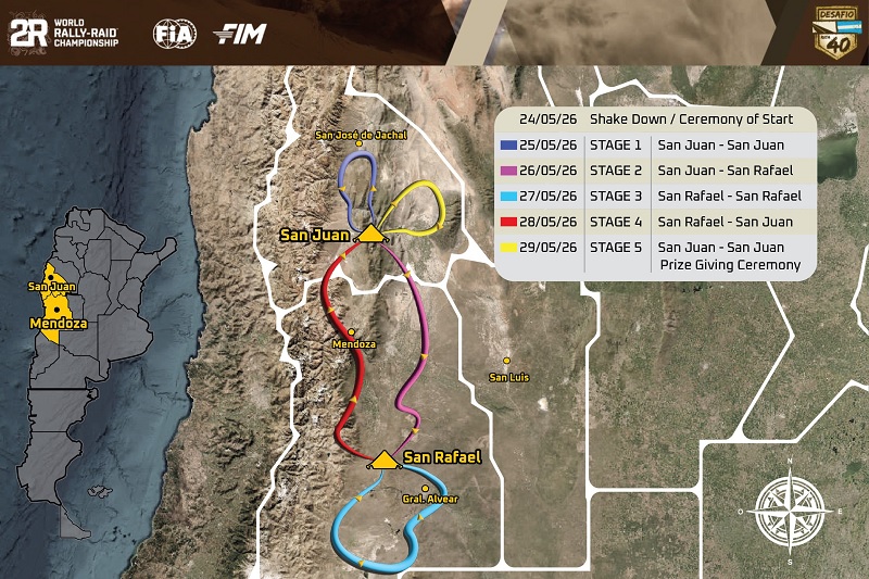 2026 Desafio Ruta 40 route (updated May 6)