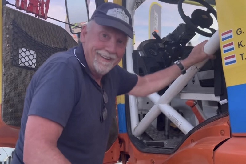 Hans Bekx gets test drive at Africa Eco Race with Rainbow