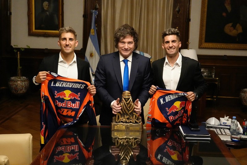 Benavides meet Javier Milei at Casa&nbsp;Rosada