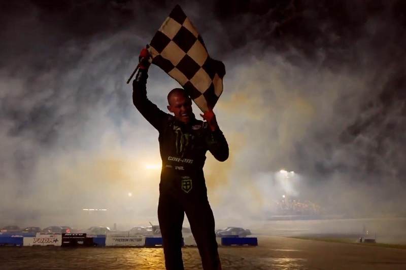 2026 Freedom 500 turns into late demolition derby, Brian Deegan survives in backup
