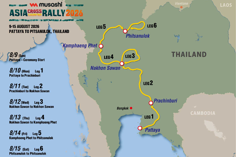 2026 Asia Cross Country Rally route